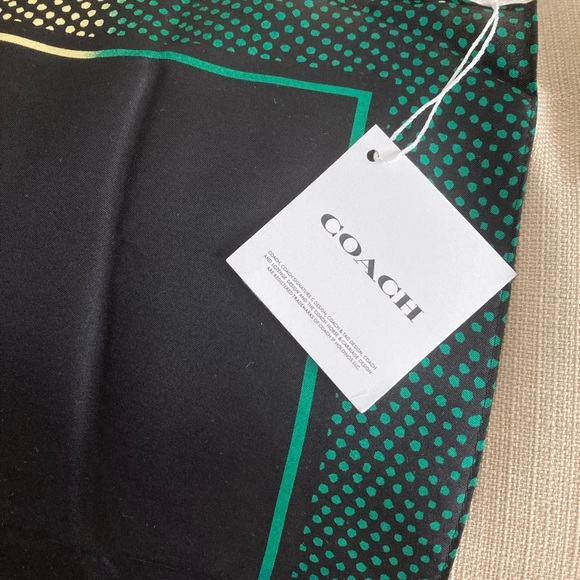Brand new Coach 100% silk scarf with tag - Picture 5 of 8
